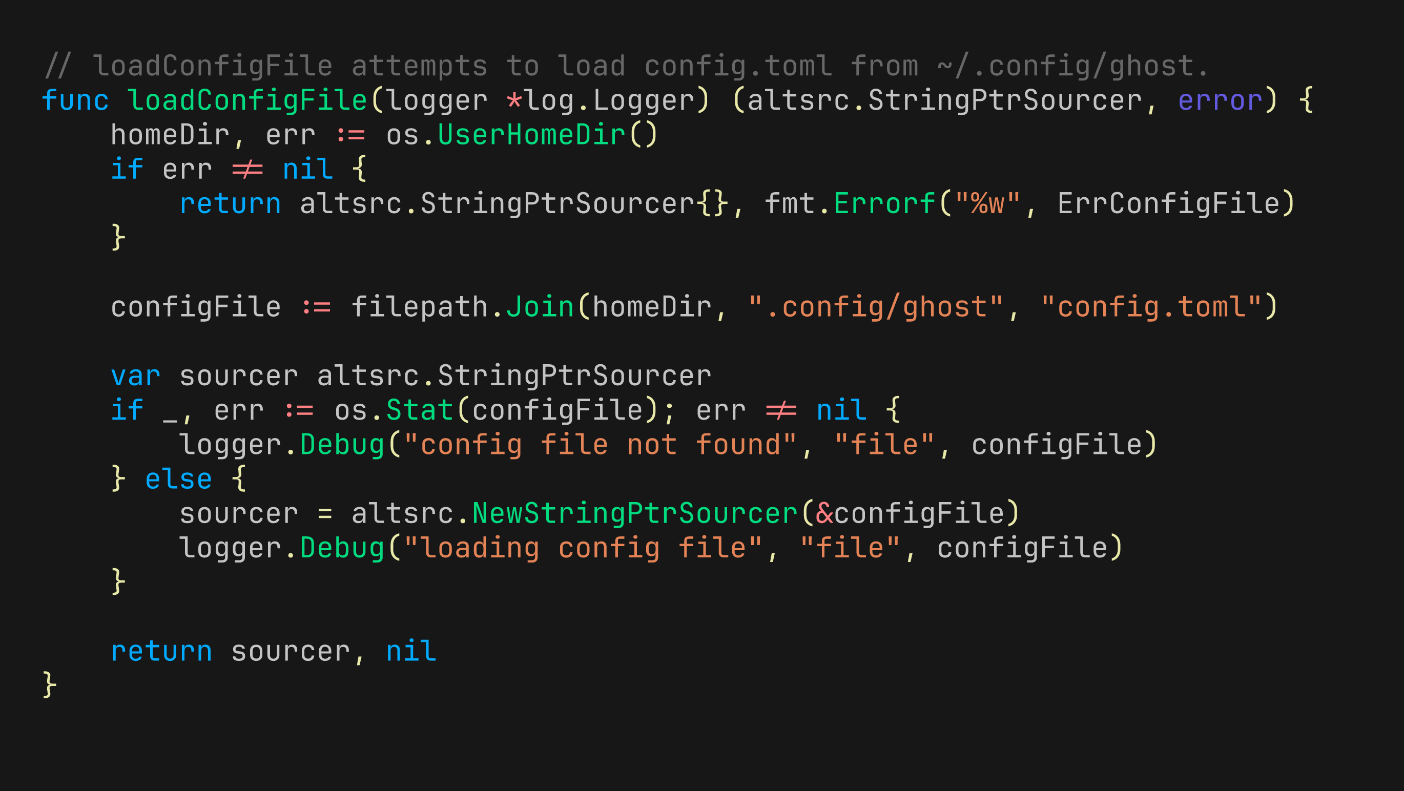 load config function
